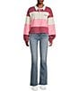 Rip Curl Keepsakes Long Sleeve Striped Rugby Shirt, Color:Pink - Image 4