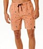 Color:Clay - Image 1 - Luau 18#double; Outseam Volley Shorts