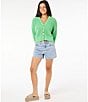 Rip Curl Neon Isles Long Sleeve Solid Cardigan, Color:Irish Green - Image 3