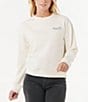 Rip Curl Pacific Long Sleeve Relaxed Fit Fleece Sweatshirt, Color:Bone - Image 2