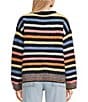 Rip Curl Pacific Rider Striped Long Sleeve Wool Blend Cardigan, Color:Black - Image 2