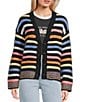 Rip Curl Pacific Rider Striped Long Sleeve Wool Blend Cardigan - Image 1