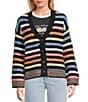 Rip Curl Pacific Rider Striped Long Sleeve Wool Blend Cardigan - Image 3