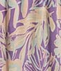 Color:Purple - Image 3 - Palm Party Floral Print Maxi Dress