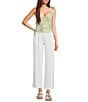 Rip Curl Premium Surf Beach High Rise Wide Leg Gauze Weave Coordinating Pants, Color:White - Image 3
