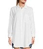 Color:White - Image 1 - Premium Surf Holiday Button Front Shirt
