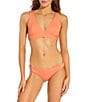 Rip Curl Premium Surf Solid Ribbed Texture Triangle Swim Top & Premium Surf Solid Cheeky Swim Bottom - Image 2