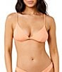 Rip Curl Premium Surf Solid Ribbed Texture Triangle Swim Top & Premium Surf Solid Cheeky Swim Bottom - Image 2