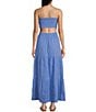 Rip Curl Premium Surf Strapless Open Cut Out Back Maxi Dress, Color:Blue - Image 2