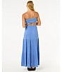 Rip Curl Premium Surf Strapless Open Cut Out Back Maxi Dress, Color:Blue - Image 5