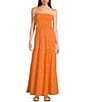 Rip Curl Premium Surf Strapless Open Back Maxi Dress, Color:Light Orange - Image 1