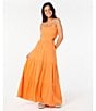 Rip Curl Premium Surf Strapless Open Cut Out Back Maxi Dress, Color:Light Orange - Image 5