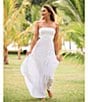 Rip Curl Premium Surf Strapless Open Cut Out Back Maxi Dress, Color:White - Image 4