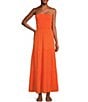 Color:Orange - Image 1 - Premium Surf Strapless Open Back Maxi Dress