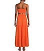 Color:Orange - Image 2 - Premium Surf Strapless Open Back Maxi Dress