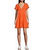 Color:Orange - Image 1 - Premium Surf Gauze Tiered Dress