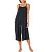 Color:Black - Image 1 - Premium Surf Wide Leg Crop Jumpsuit