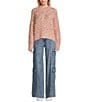 Rip Curl Relaxed Beach Party Long Sleeve Slub Wool Blend Sweater, Color:Purple - Image 3