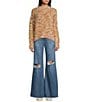 Rip Curl Relaxed Beach Party Long Sleeve Slub Wool Blend Sweater, Color:Multi - Image 3