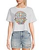 Color:White - Image 1 - Relaxed Block Party Crop Graphic T-Shirt