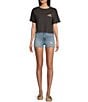 Color:Washed Black - Image 4 - Rolling Curl Crop Graphic T-Shirt