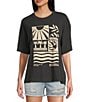 Color:Black - Image 1 - Santorini Graphic T-Shirt