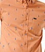 Color:Clay - Image 5 - Short Sleeve Hula Breach Chambray Button Front Shirt