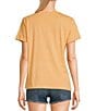 Color:Orange - Image 2 - Sun Wave Graphic T-Shirt