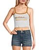 Color:White - Image 1 - Sunset Crop Graphic Baby Tank Top