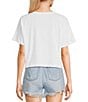 Color:White - Image 2 - Sunset Crop Graphic T-Shirt