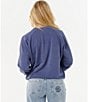 Rip Curl Surf Dept. Raglan Sleeve Relaxed Fit Terry Cloth Sweatshirt, Color:Navy - Image 2