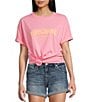Rip Curl Surf Puff Relaxed Short Sleeve T-Shirt, Color:Pink/Orange - Image 3