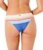 Rip Curl Surf Revival Stripe Cheeky Hipster Swim Bottom, Color:Vintage Navy - Image 2