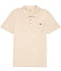 Color:Cement Marle - Image 1 - Too Easy Short-Sleeve Knit Polo Shirt