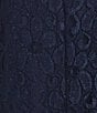 Color:Navy - Image 5 - Beaded Scoop Neck 3/4 Sleeve Glitter Lace 2-Piece Jacket Dress