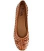 Color:Tan - Image 5 - Business Woven Leather Ballet Flats