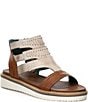 Color:Tan Bone - Image 1 - Carlita Leather T-Strap Platform Sandals