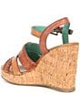 Color:Pecan - Image 3 - Different Leather Ankle Strap Wedge Sandals