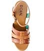 Color:Pecan - Image 6 - Different Leather Ankle Strap Wedge Sandals
