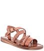 Color:Pecan - Image 1 - Leda Strappy Leather Sandals