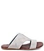 Color:Bone - Image 2 - Somerville Leather T-Strap Slide Sandals