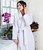 Sleep Sense Spa Dot Grey Long Terry Cozy Robe, Color:Nimbus Cloud - Image 8
