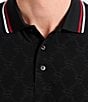 Robert Graham Superman X Robert Graham S-Shield Short Sleeve Polo Shirt, Color:Black - Image 4