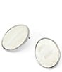 Robert Lee Morris Mother Of Pearl Oval Button Stud Earrings - Image 4