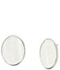 Robert Lee Morris Mother Of Pearl Oval Button Stud Earrings - Image 5
