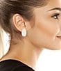 Robert Lee Morris Mother Of Pearl Oval Button Stud Earrings - Image 6