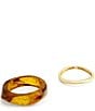 Robert Lee Morris Soho Brown Resin Bangle Bracelet Set - Image 3