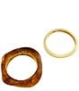 Robert Lee Morris Soho Brown Resin Bangle Bracelet Set - Image 5