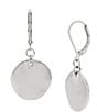 Color:Silver - Image 1 - Disc Drop Earrings