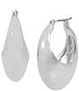 Color:Silver - Image 1 - Dome Hoop Earrings